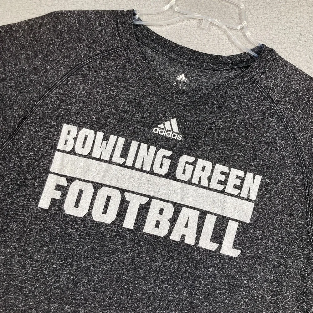 Bowling Green Football Top Men XL Dark Heathered Gray Short Sl Adidas Climalite